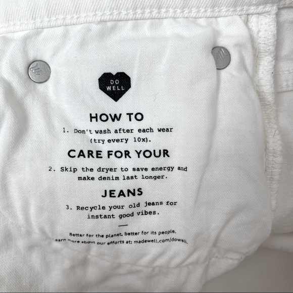 Madewell The High-Rise Slim Boyjean in Tile White, 27 T - Picture 8 of 15